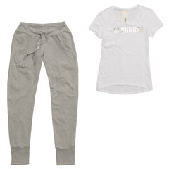 Casual stretch pant Melange Medium Grey